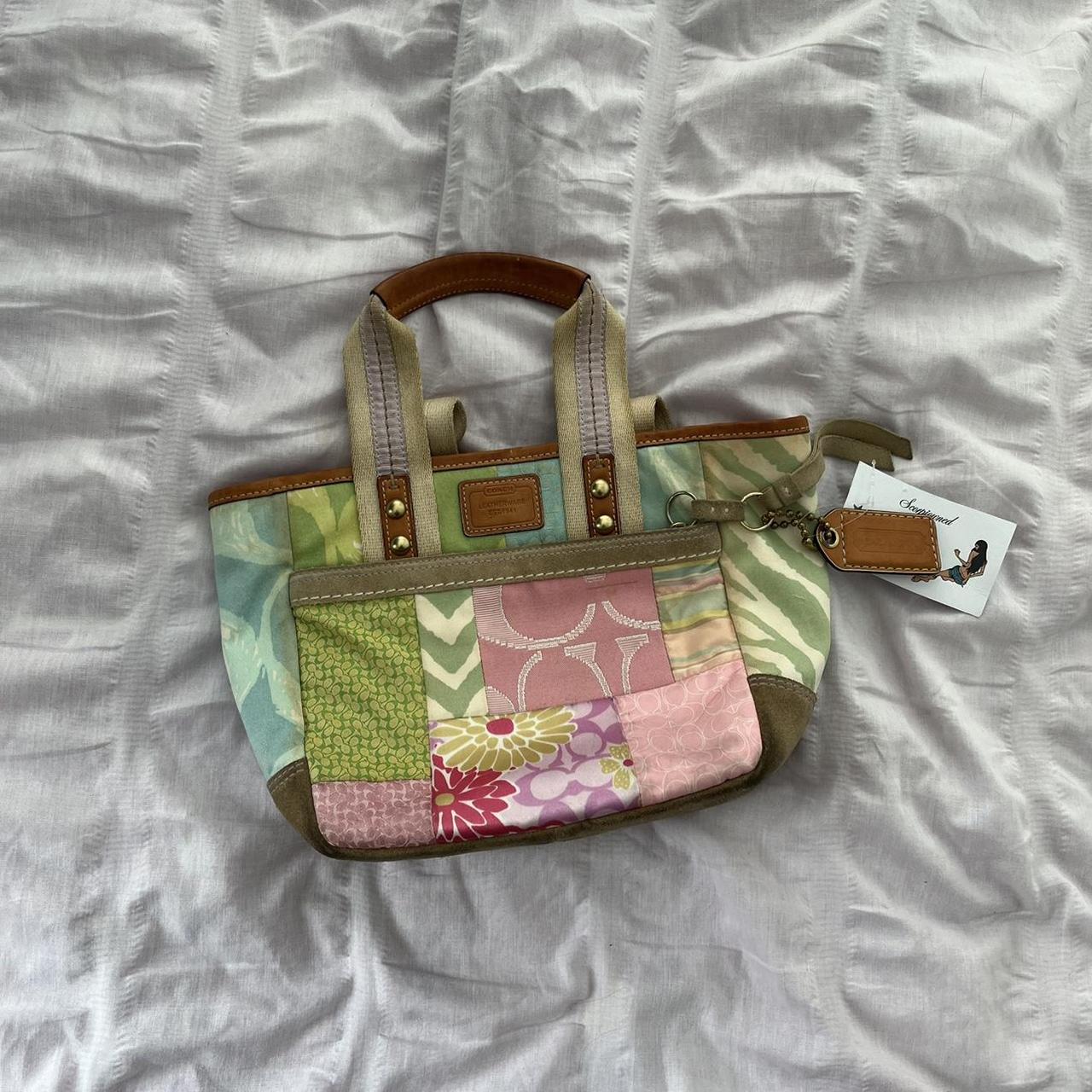 Pastel floral pinky patchwork vintage coach bag | Depop