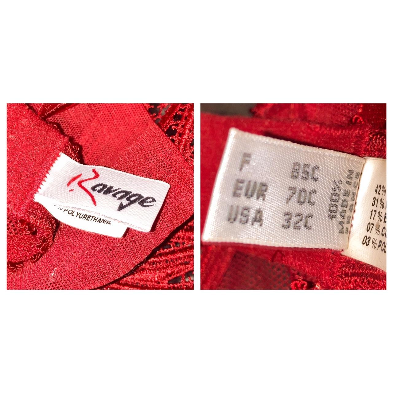 Ravage Rare vintage flame bra French lingerie from... - Depop