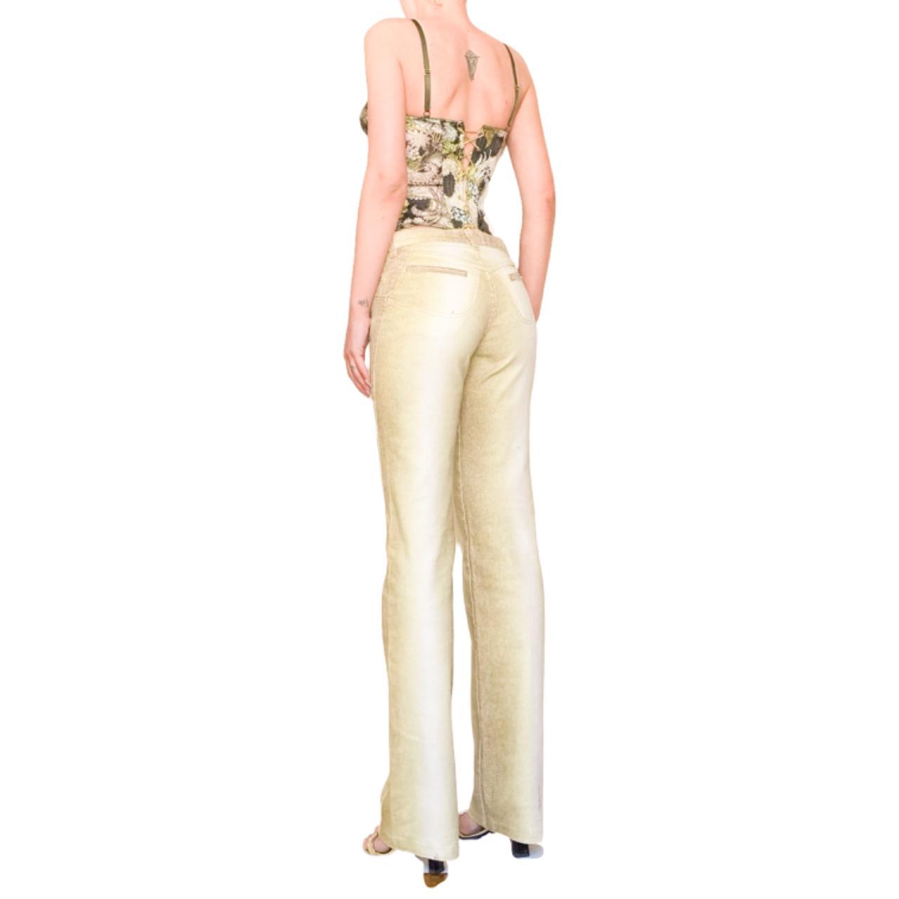 ROBERTO CAVALLI S/S 2002 LACED DENIM PANTS ROBERTO... - Depop