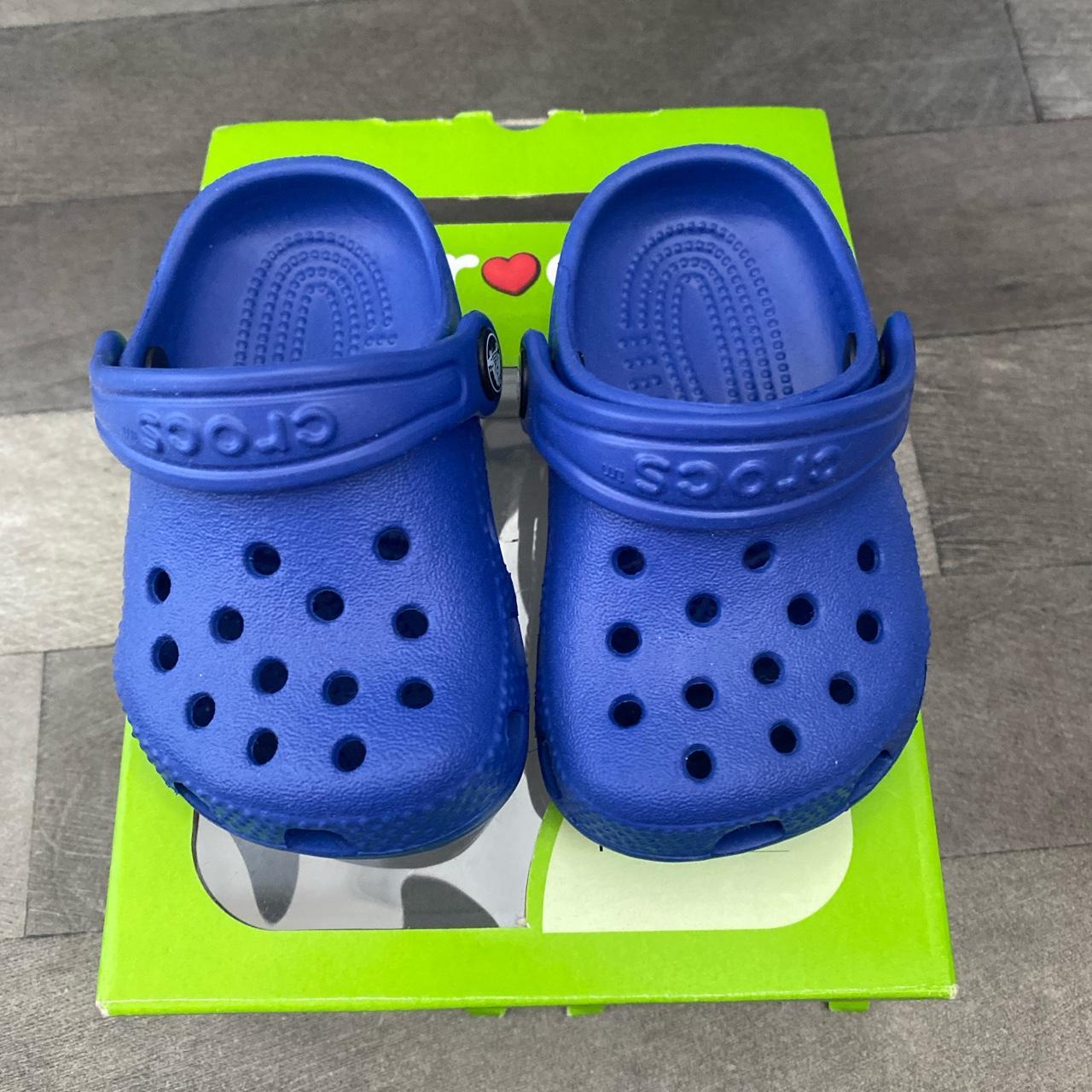 [[SOLDDD]] Toddlers blue crocs Brand new, never... - Depop