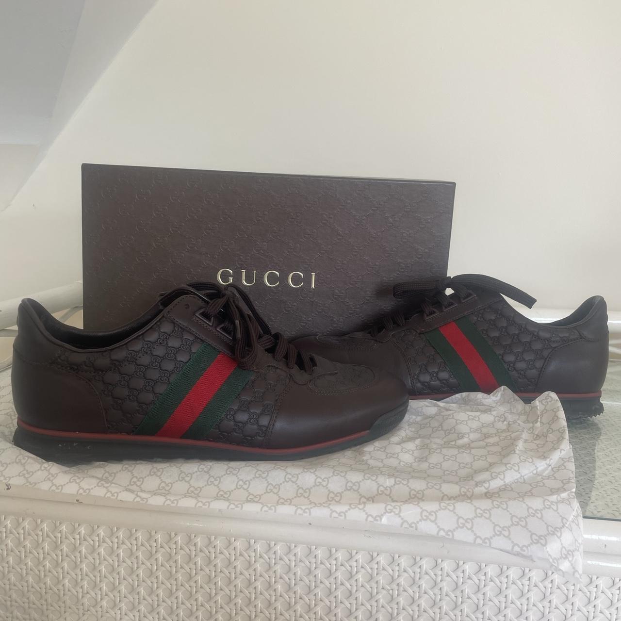 mens gucci black trainers