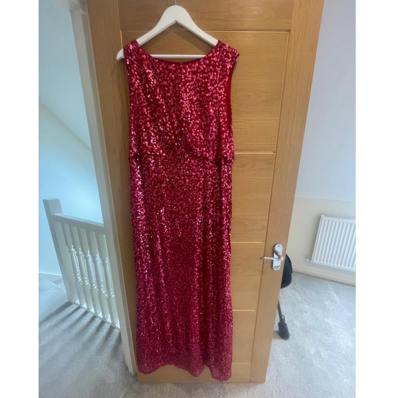 No1 Jenny Packham pink sparkly gown with embellished... - Depop