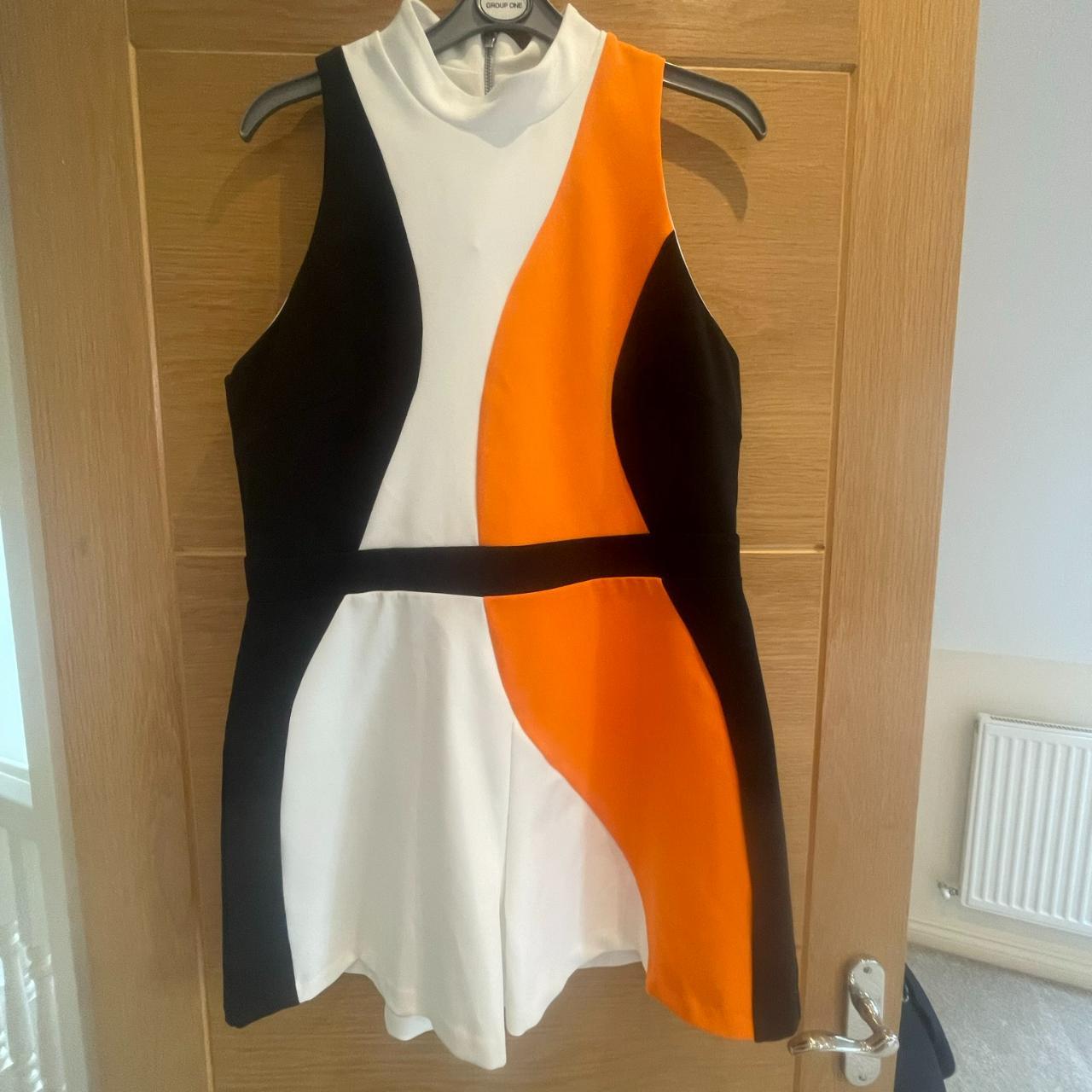 River island orange playsuit online