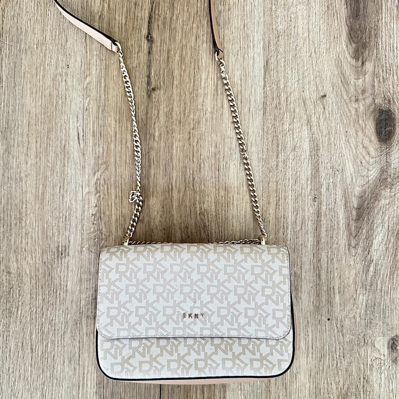 DKNY beige/cream crossbody purse! Originally $30 - Depop