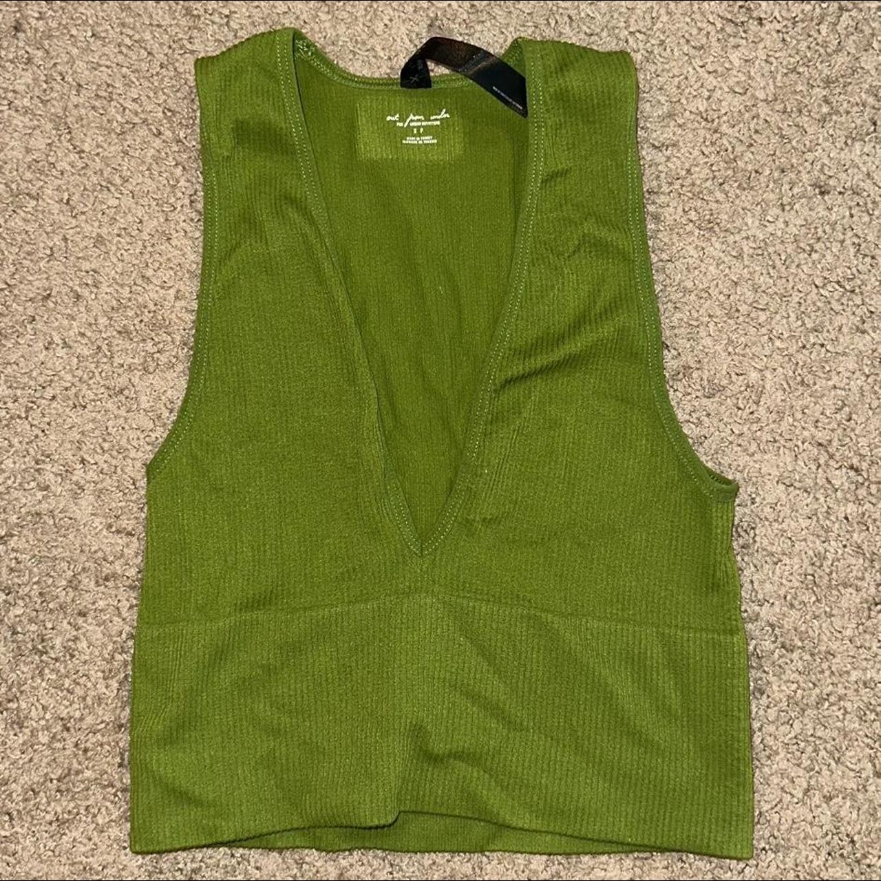 Cute urban outfitters ribbed green top that’s a... Depop