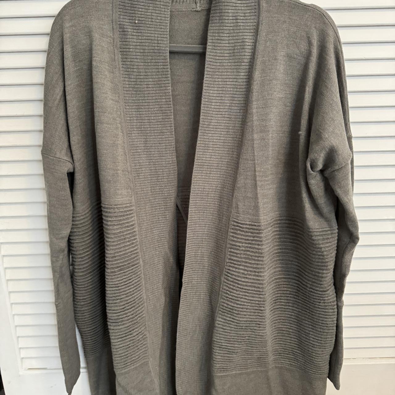 Lululemon Athletica Sit In Lotus Wrap Cardigan Gray Merino outlet Wool Active Women's 6