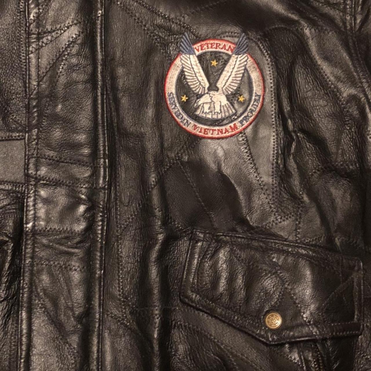 Leather Jacket, price is with pins included. Pins - Depop