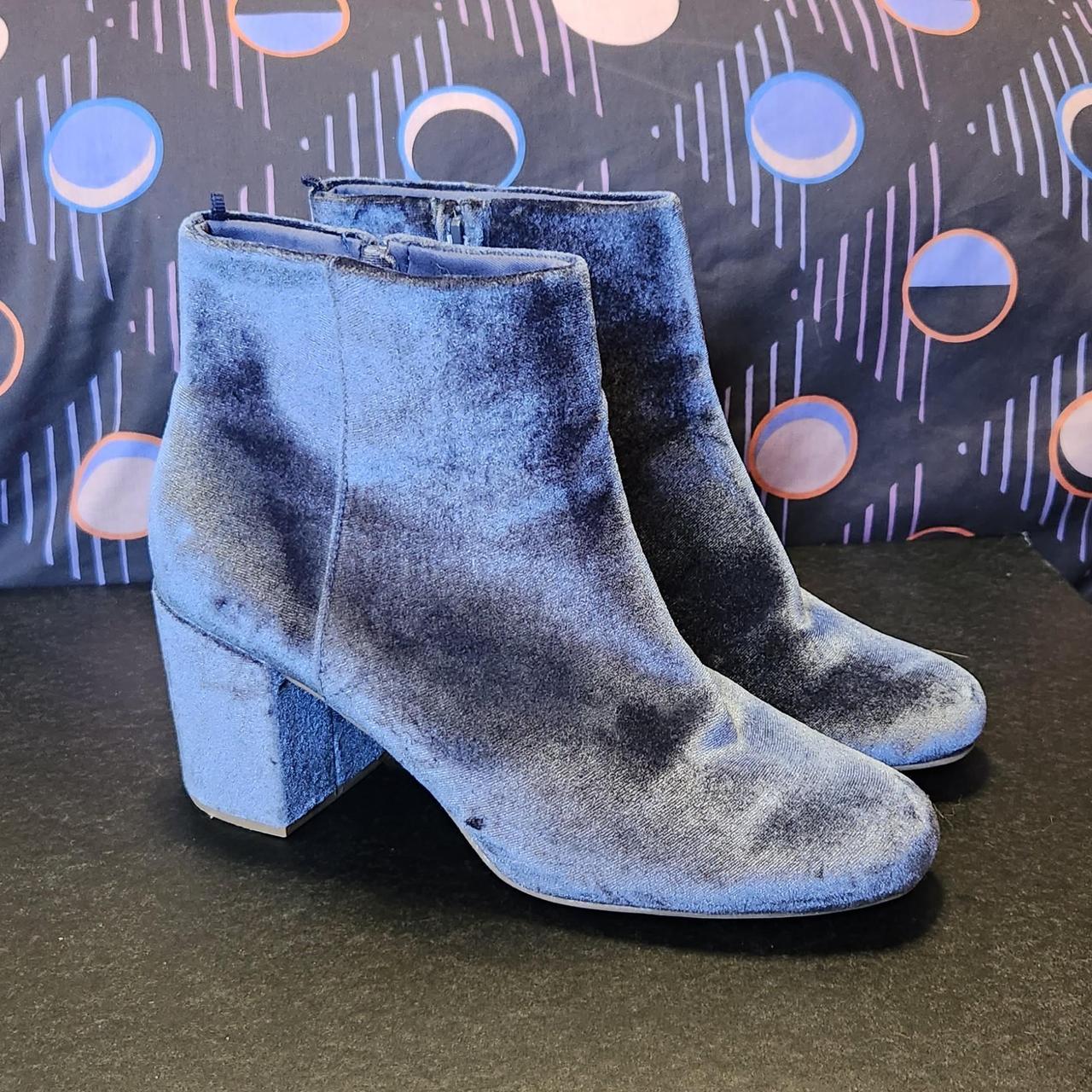 Grey velvet outlet booties