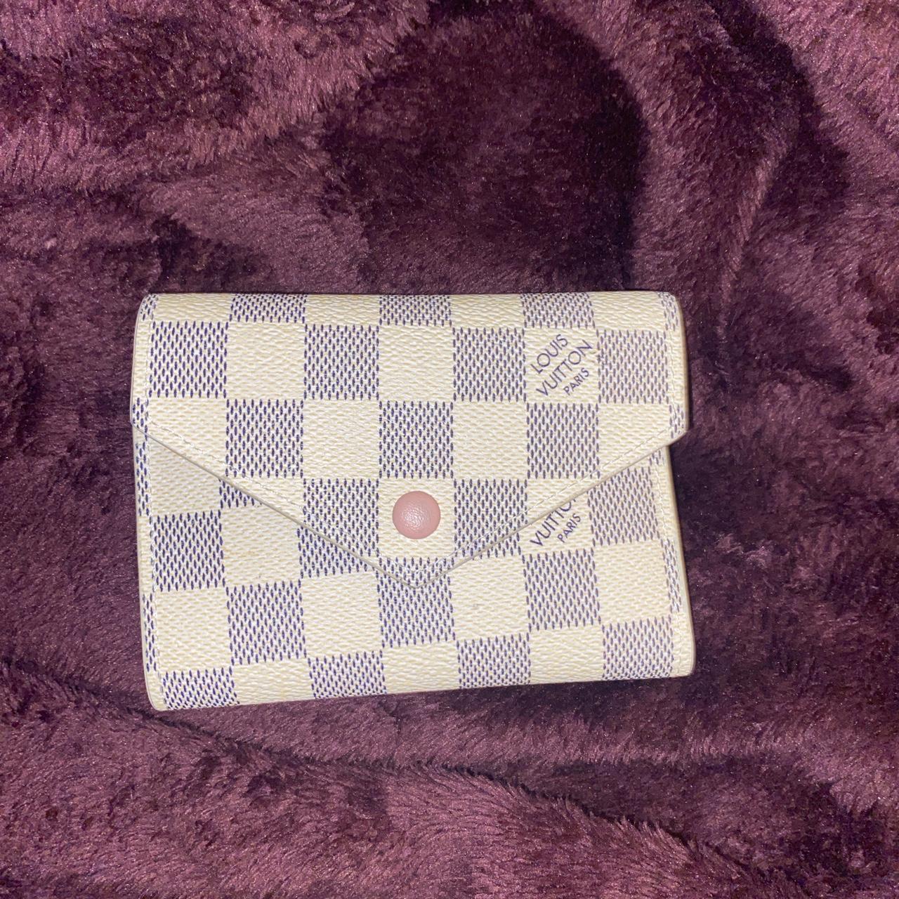 Small pink and white Louis Vuitton Victorine Wallet.... Depop