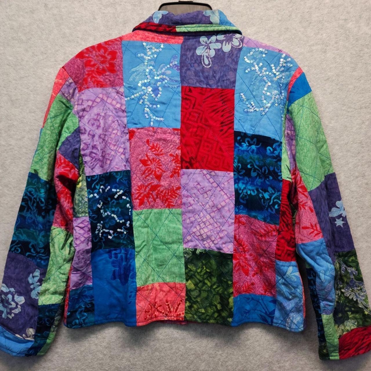 Women's Jacket - Multi - M – Patchwork Quilted Ja… - image 5
