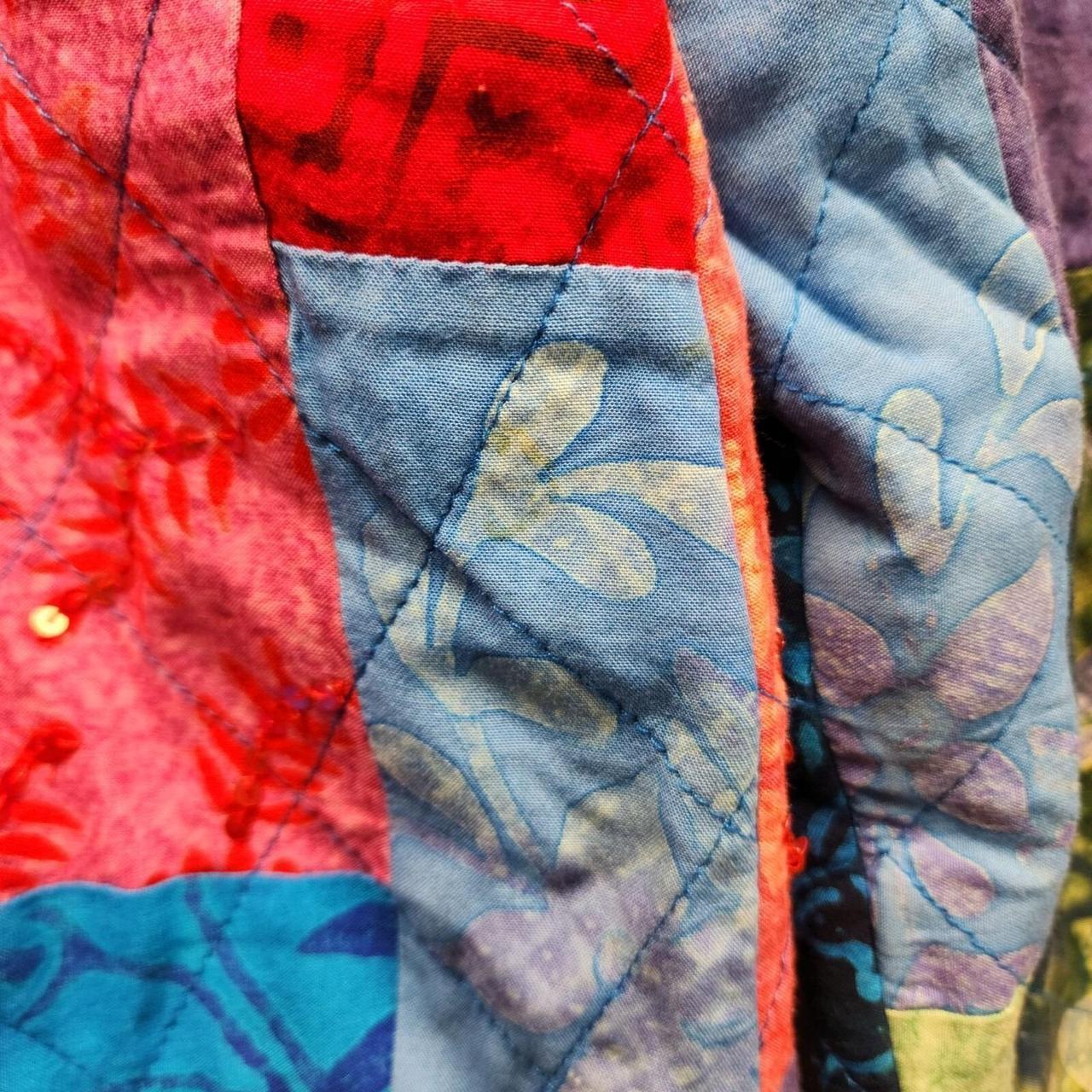 Women's Jacket - Multi - M – Patchwork Quilted Ja… - image 6