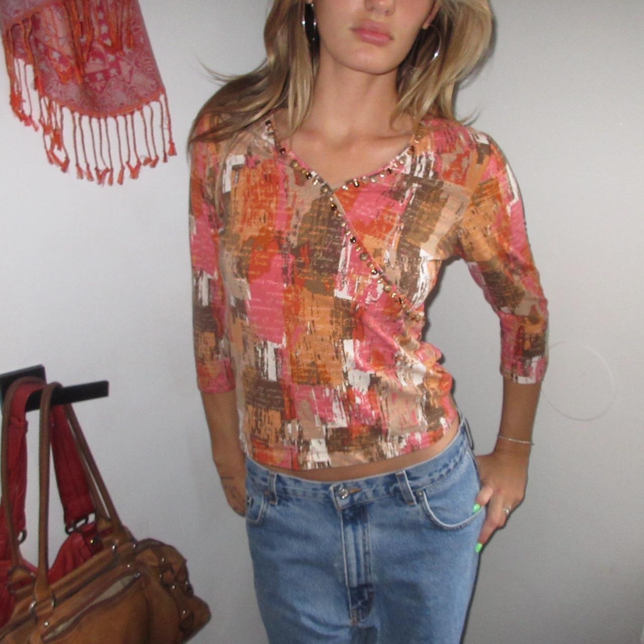 Ruby Rd. Women's Blouse - Multi/Orange - S – Vint… - image 2