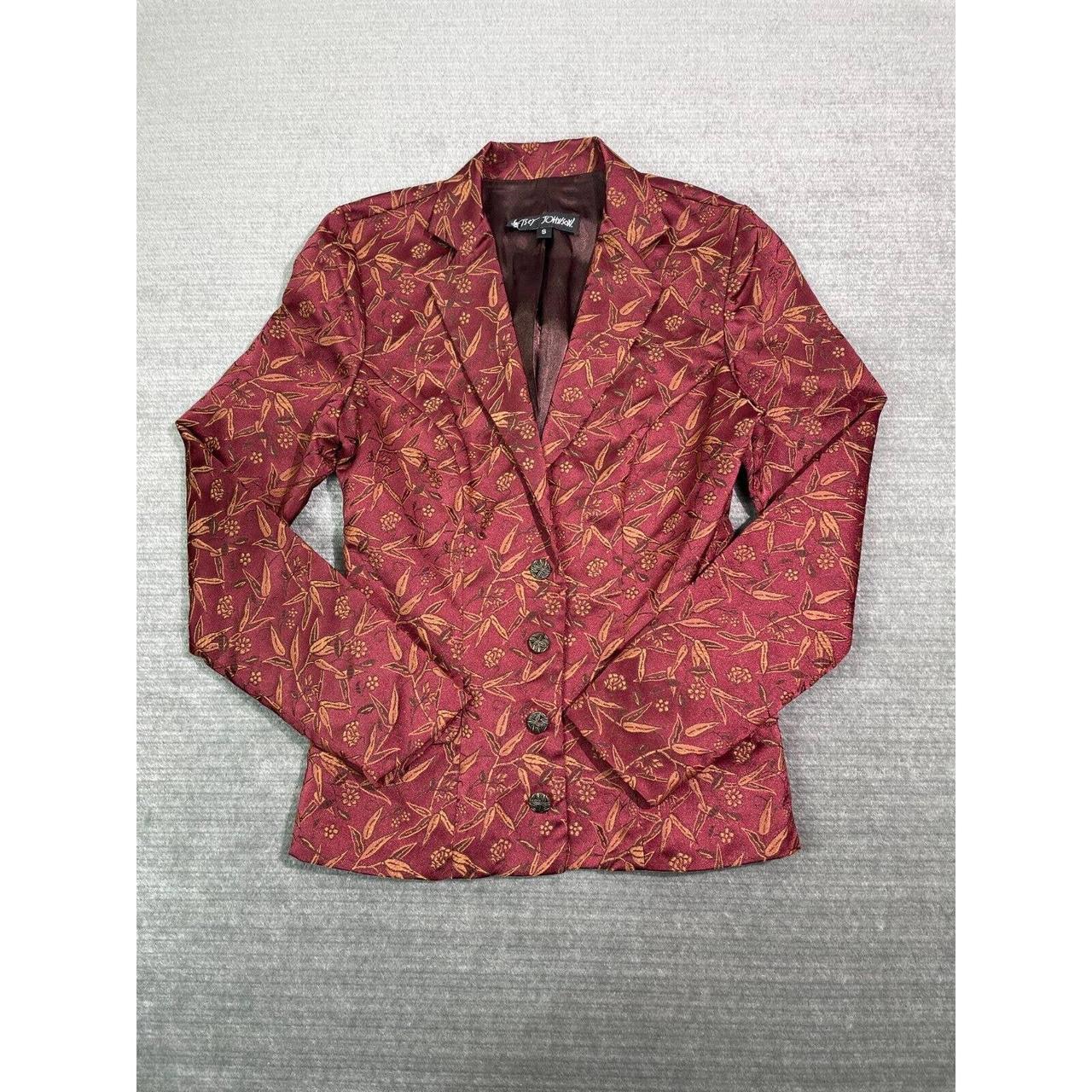 * Vintage Betsey Johnson Blazer Women S Brocade 90s... - Depop