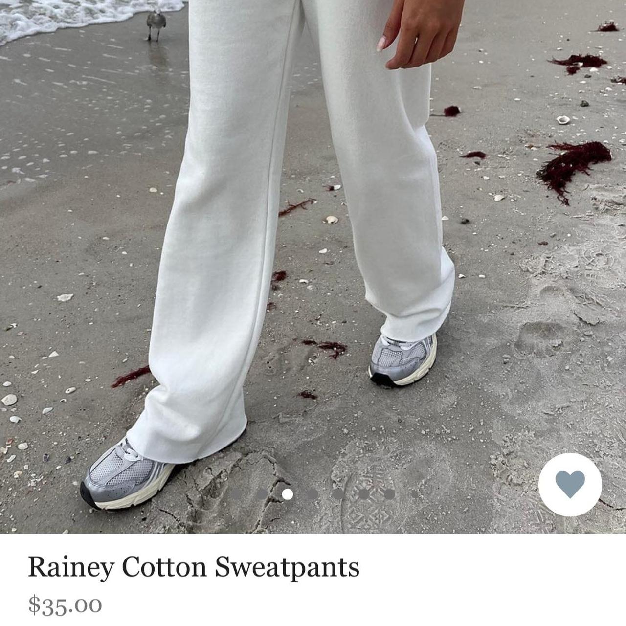 Brandy melville white sweatpants - Depop