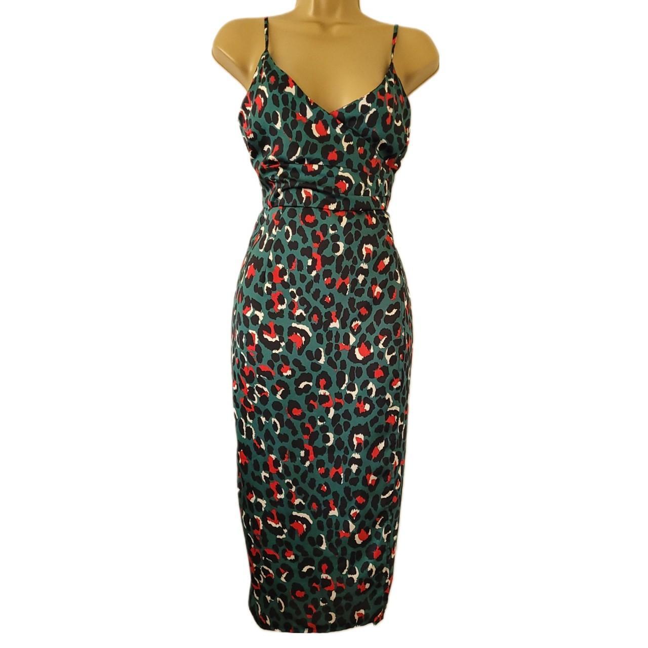 Midi Wrap Dress New Look Green Leopard Print Dress New Look Dark