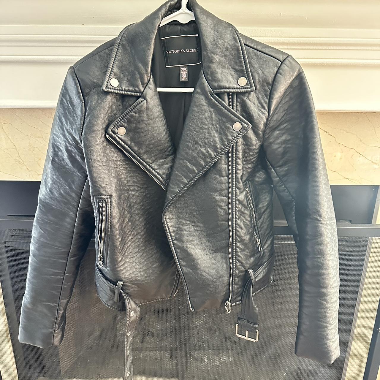 Victoria secret faux hot sale leather moto jacket