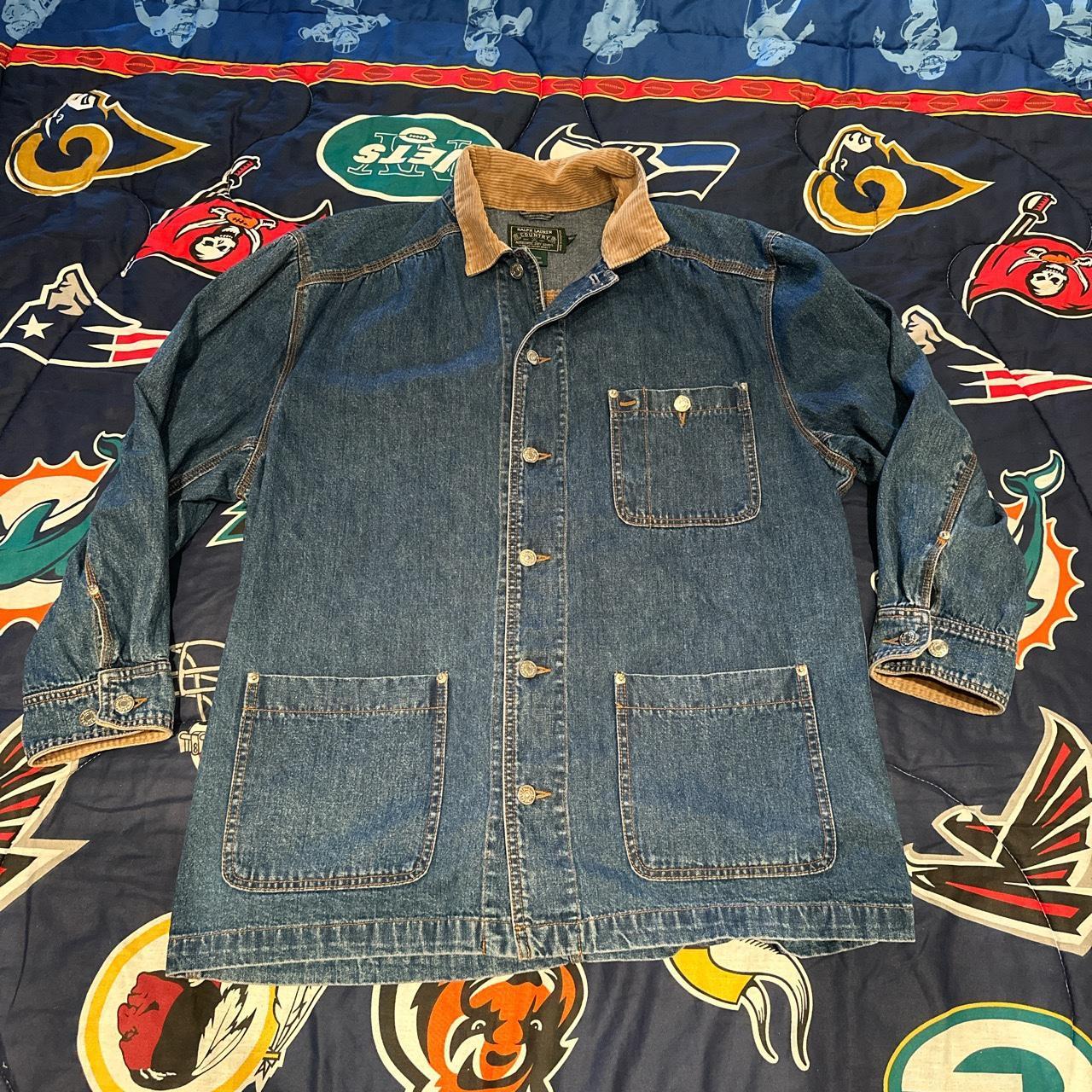 Vintage 90s Ralph Lauren Country denim coat tag size... - Depop