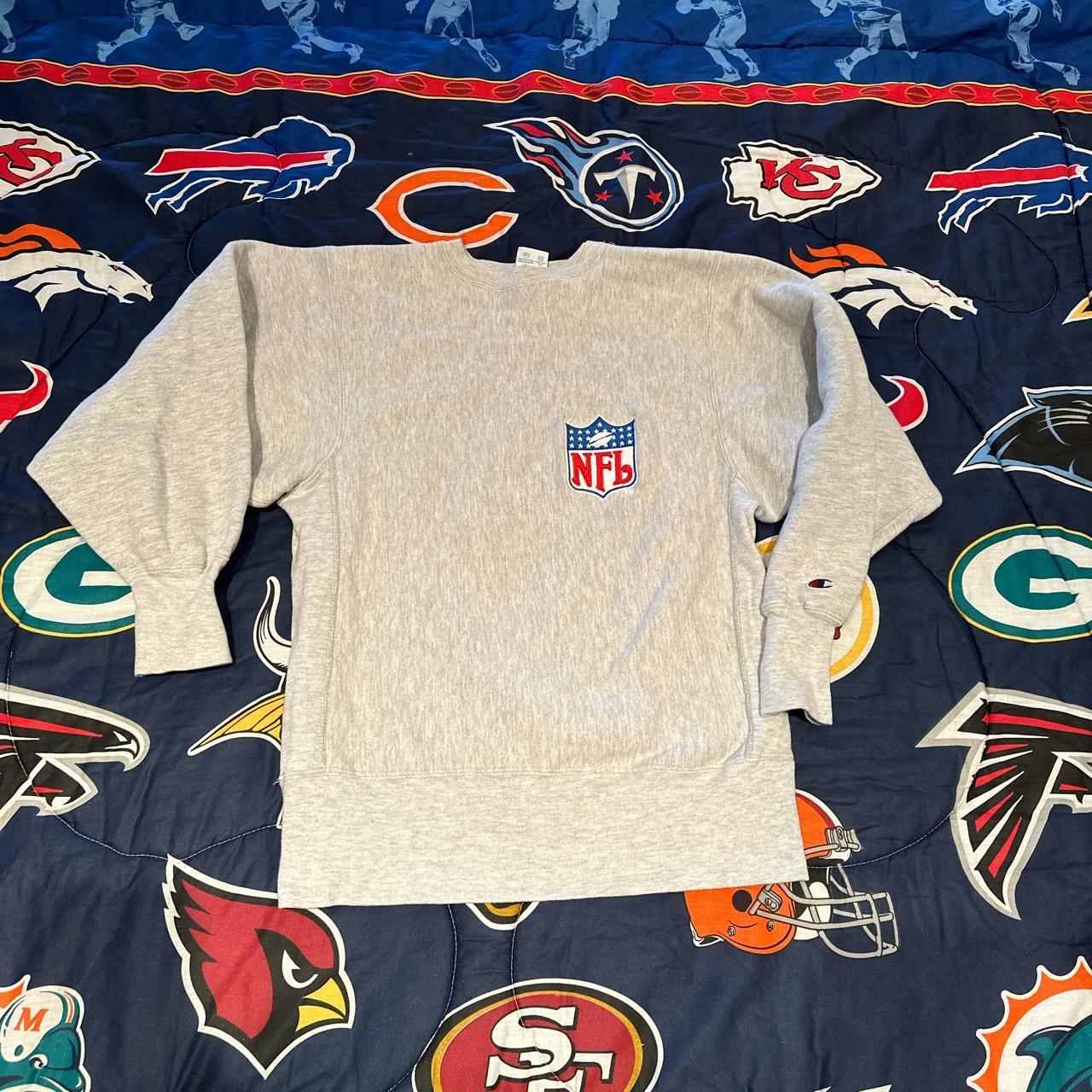 Vintage 90s Champion reverse weave made in USA NFL... - Depop