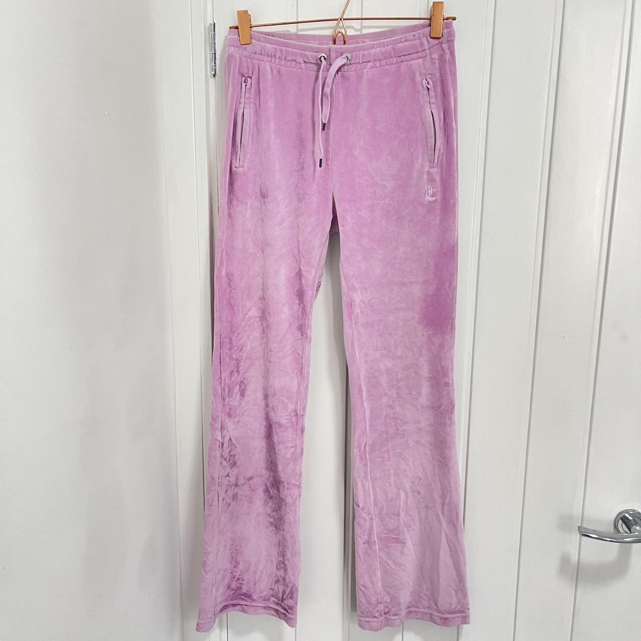 Pink velour sweatpants on sale