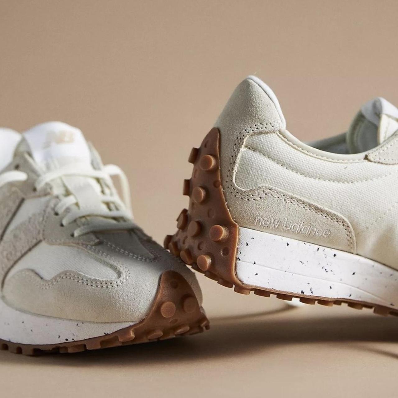 New Balance Women's Cream Trainers Depop