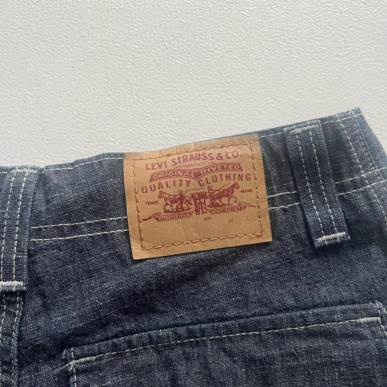 Levi Strauss dead-stock vintage dark wash denim... - Depop