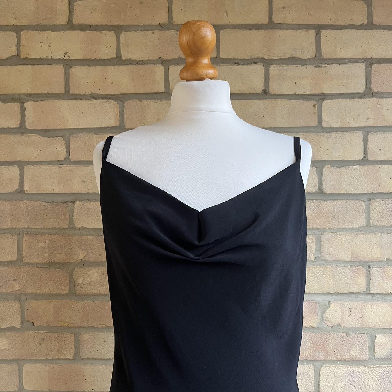 Vintage Black Long Dress Classic strappy long black... - Depop