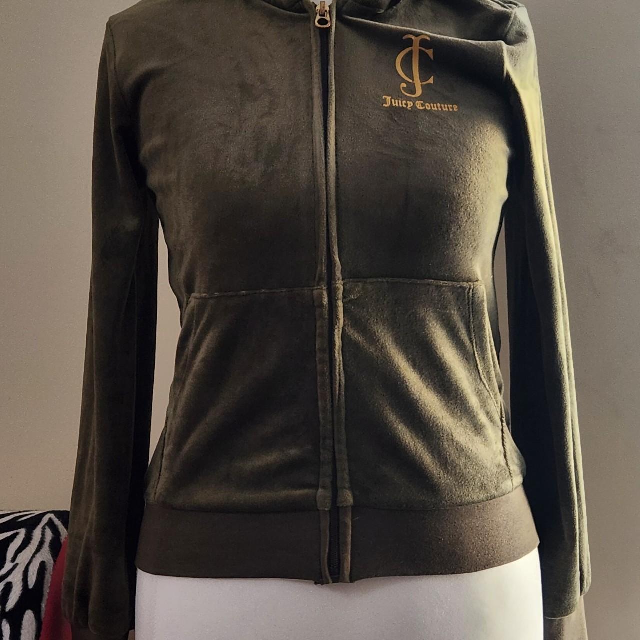 Green and gold juicy couture velour zip... - Depop