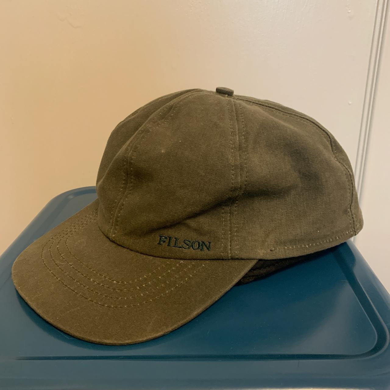 Filson tin cloth hat Size 2XL Wool fold down... - Depop