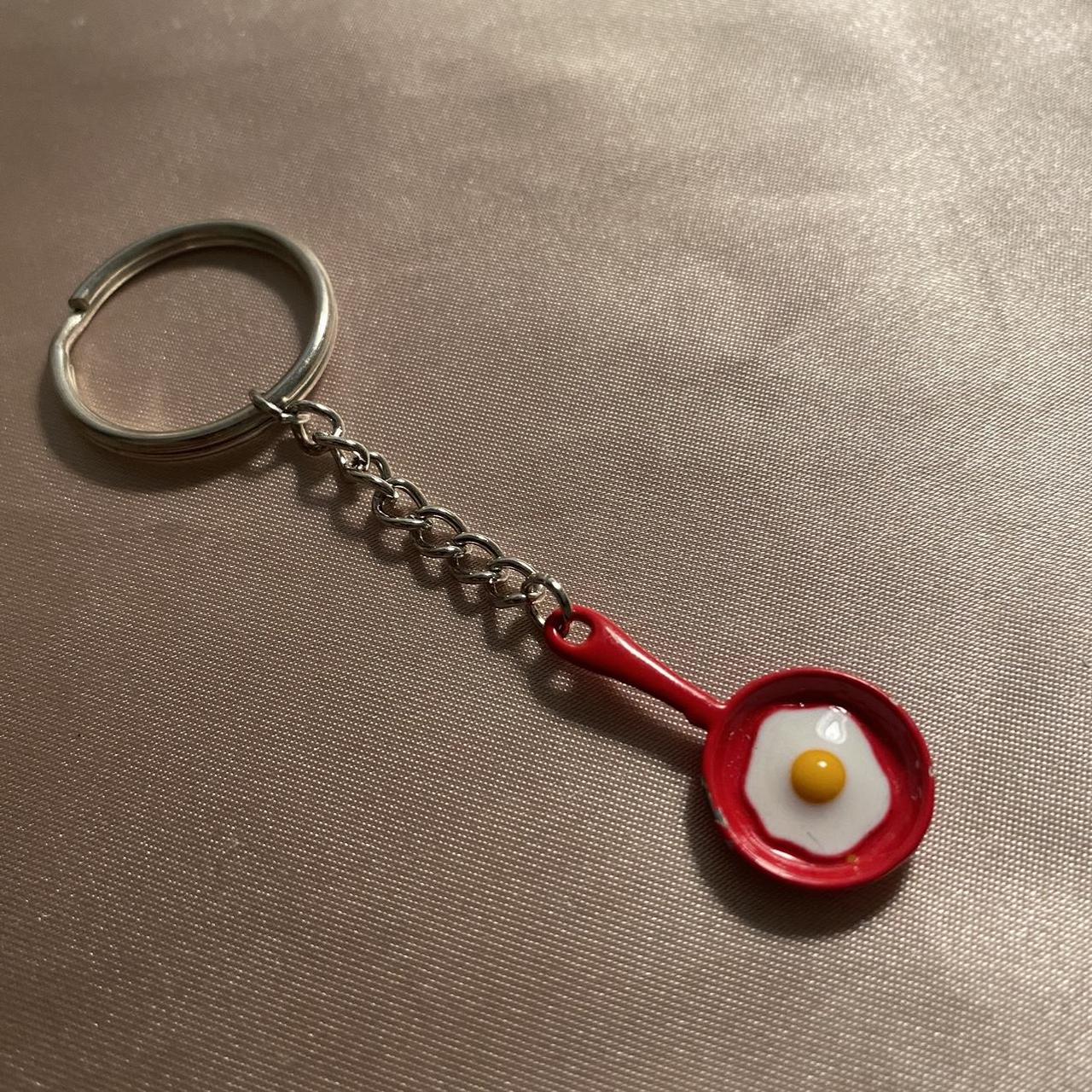Red Frying Pan Keychain Available in black on my... Depop