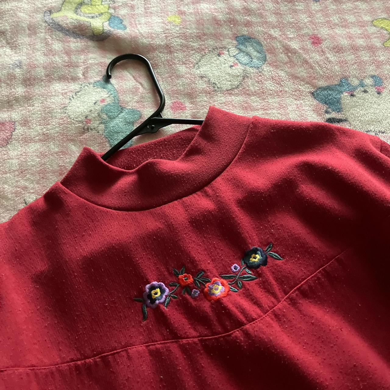 Blair Women's Sweater Red/Burgundy S – Red Blair embroidered