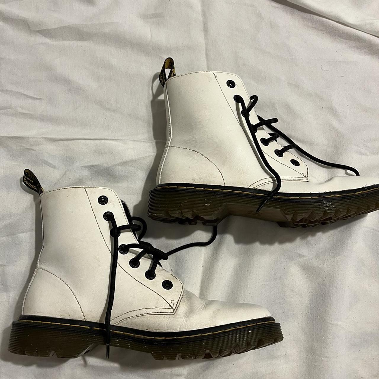 Dr. Martens Women's White and Black Boots