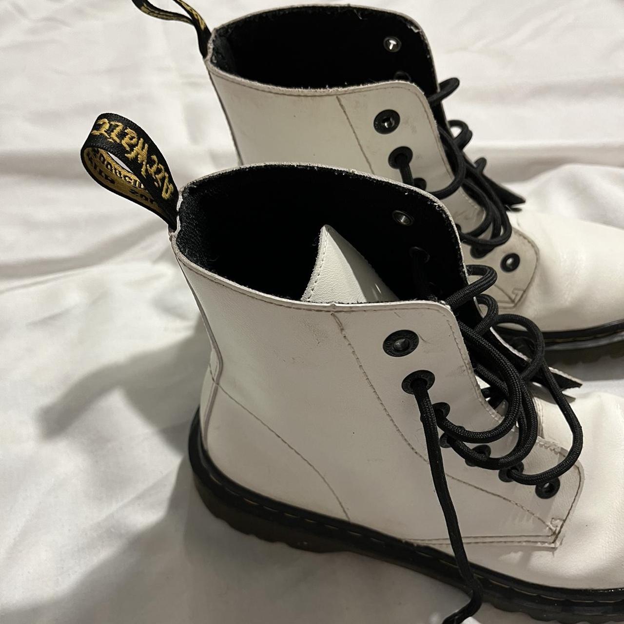 Dr. Martens Women's White and Black Boots (2)
