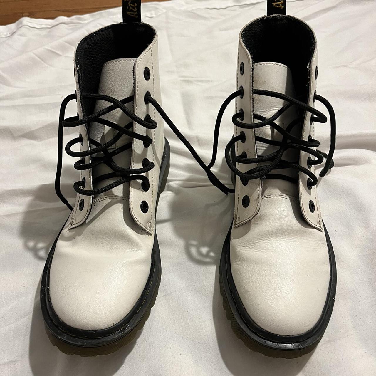 Dr. Martens Women's White and Black Boots (4)