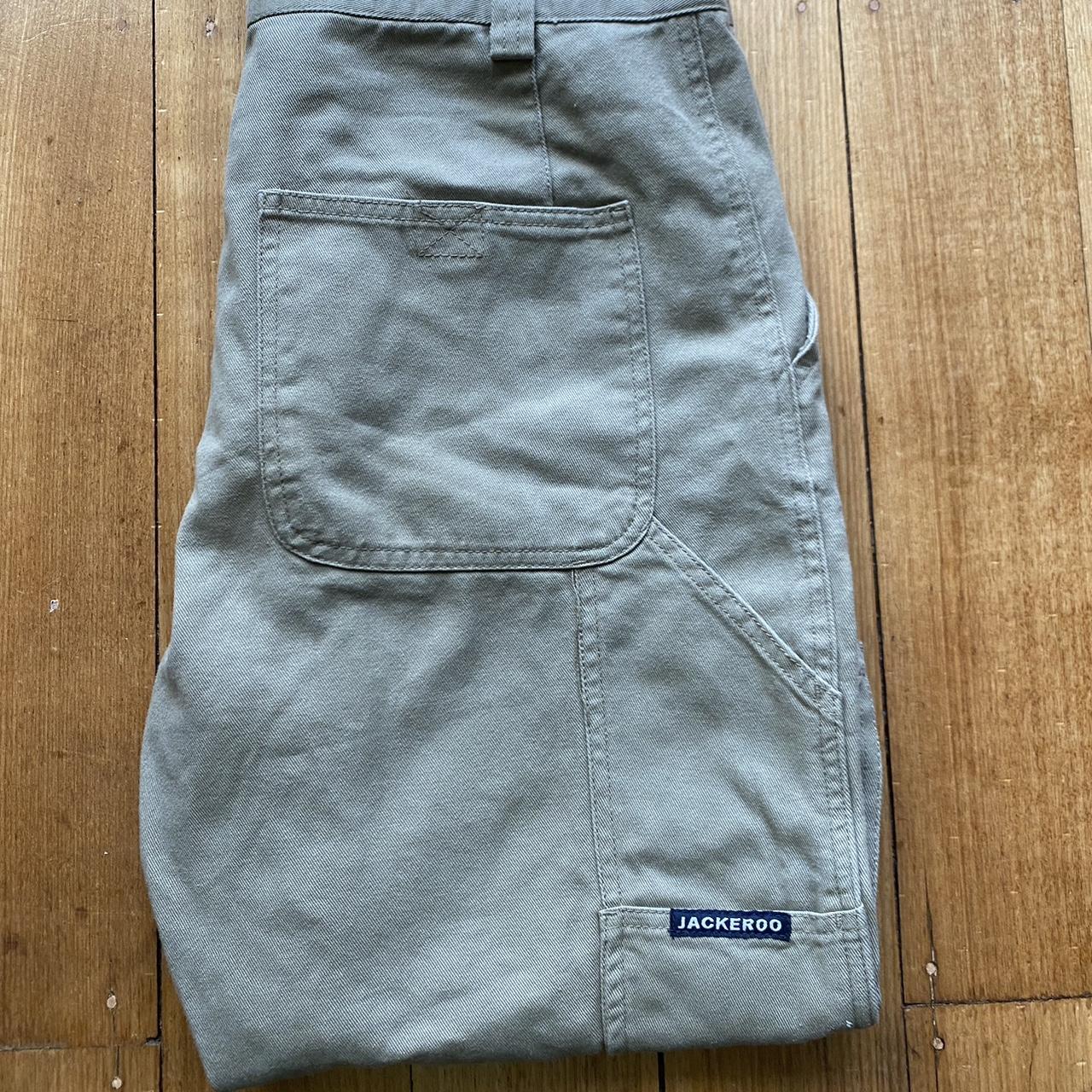 jackaroo beige cargo pants comfy double knee... Depop