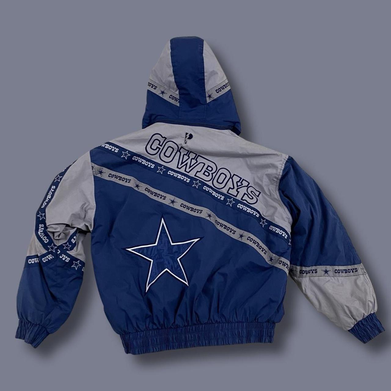 Vintage Dallas Cowboys puffer jacket. Full zip and - Depop