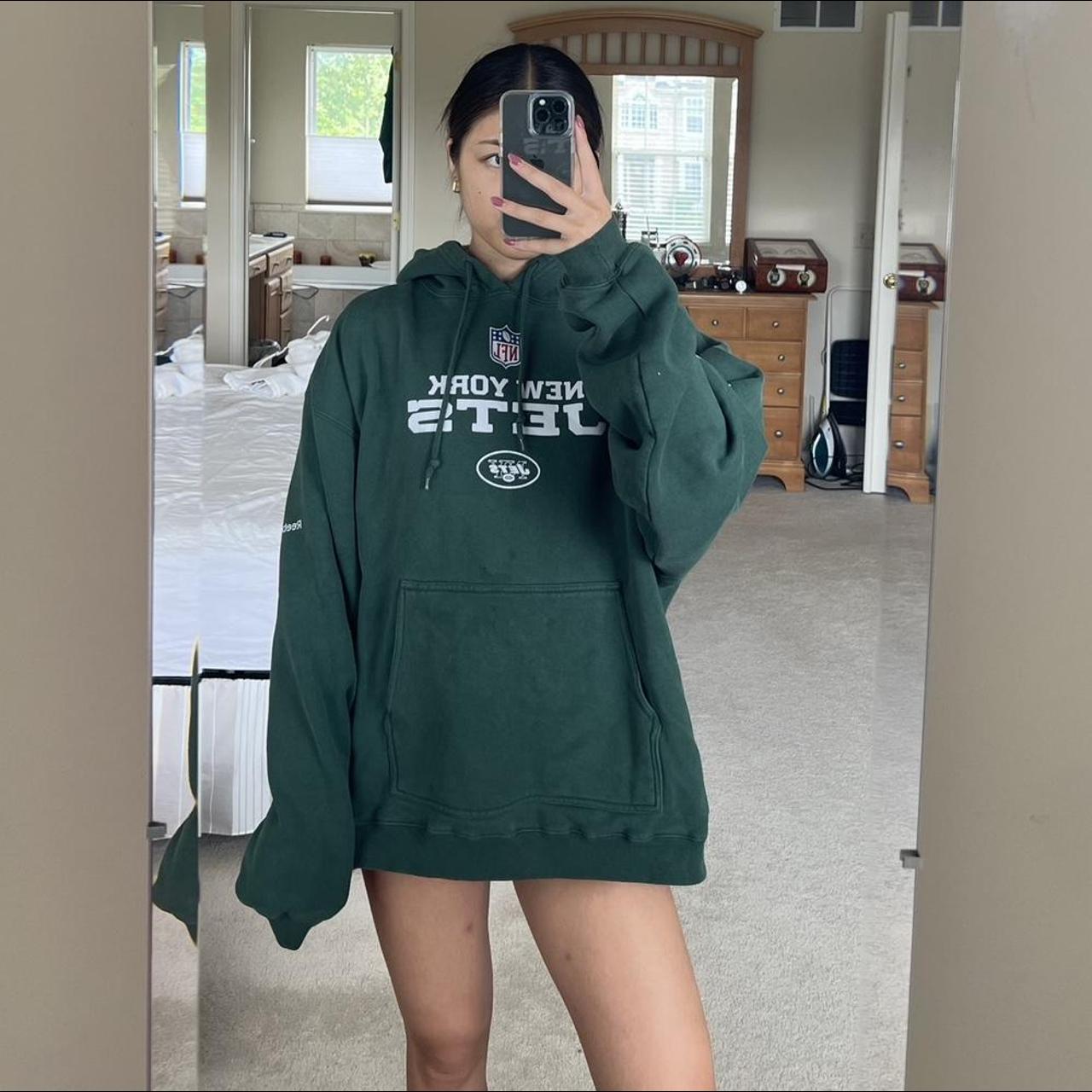 New york jets green sweatshirt Oversized fit great - Depop