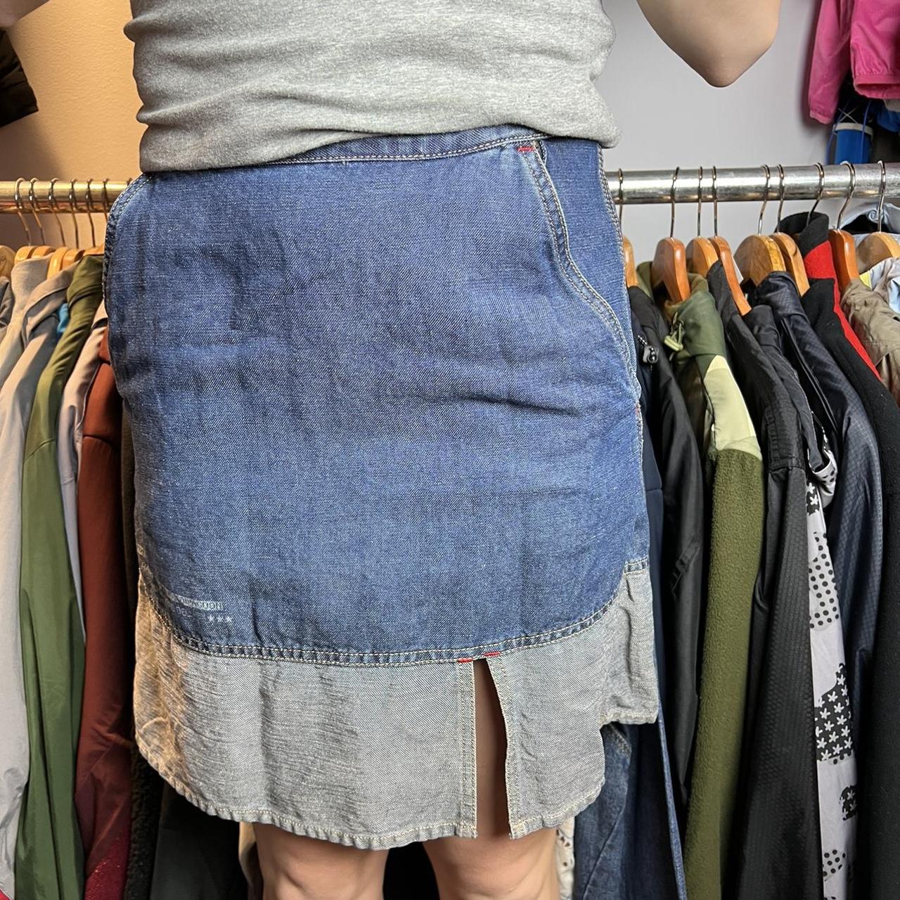 Diesel Women's Navy Skirt | Depop