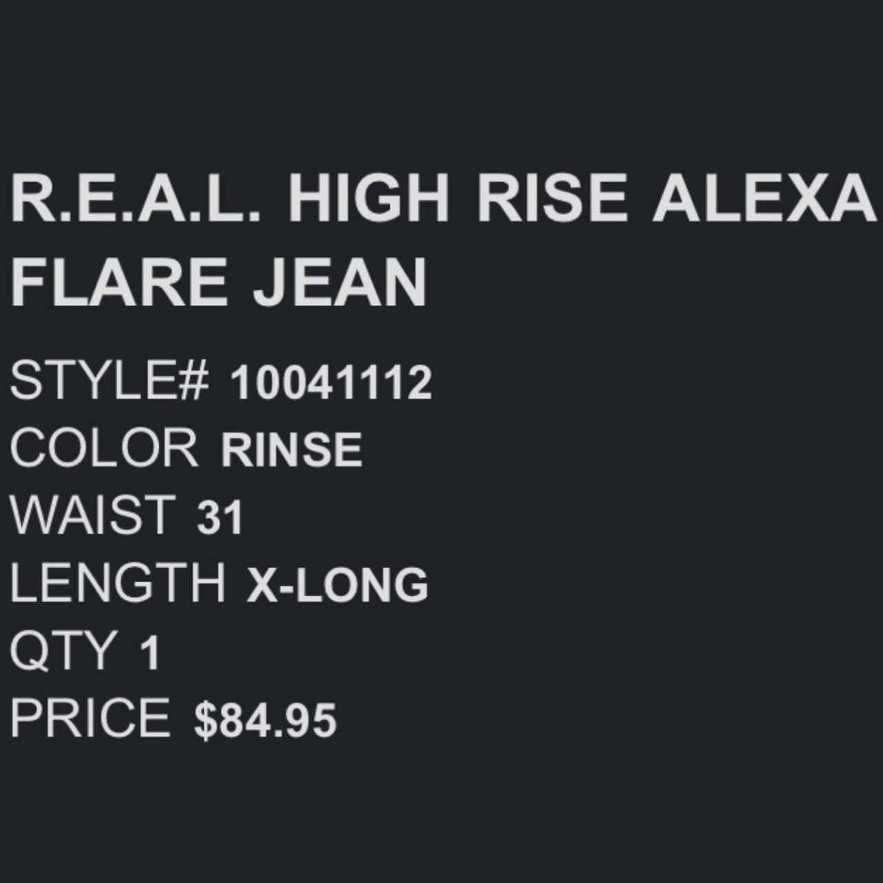 R.E.A.L. High Rise Alexa Flare Jean