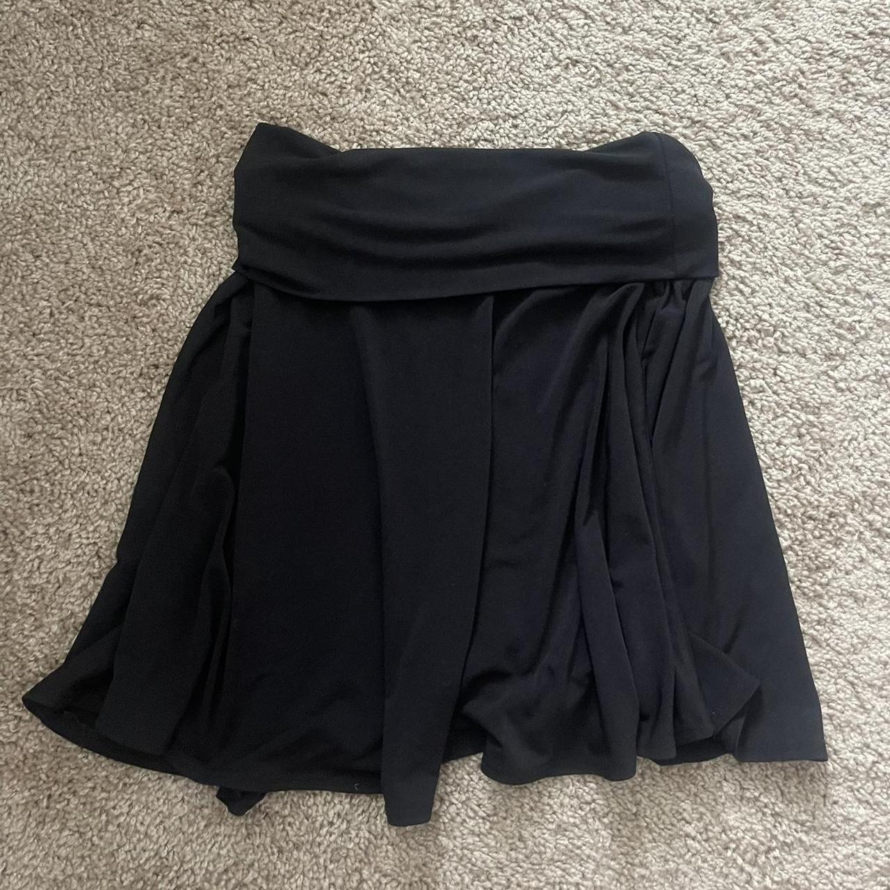 Black flowy mini skirt vintage size small y2k