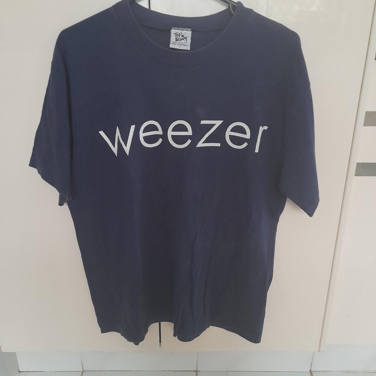 Vintage 90's Weezer t shirt! Size L, Top Heavy... - Depop