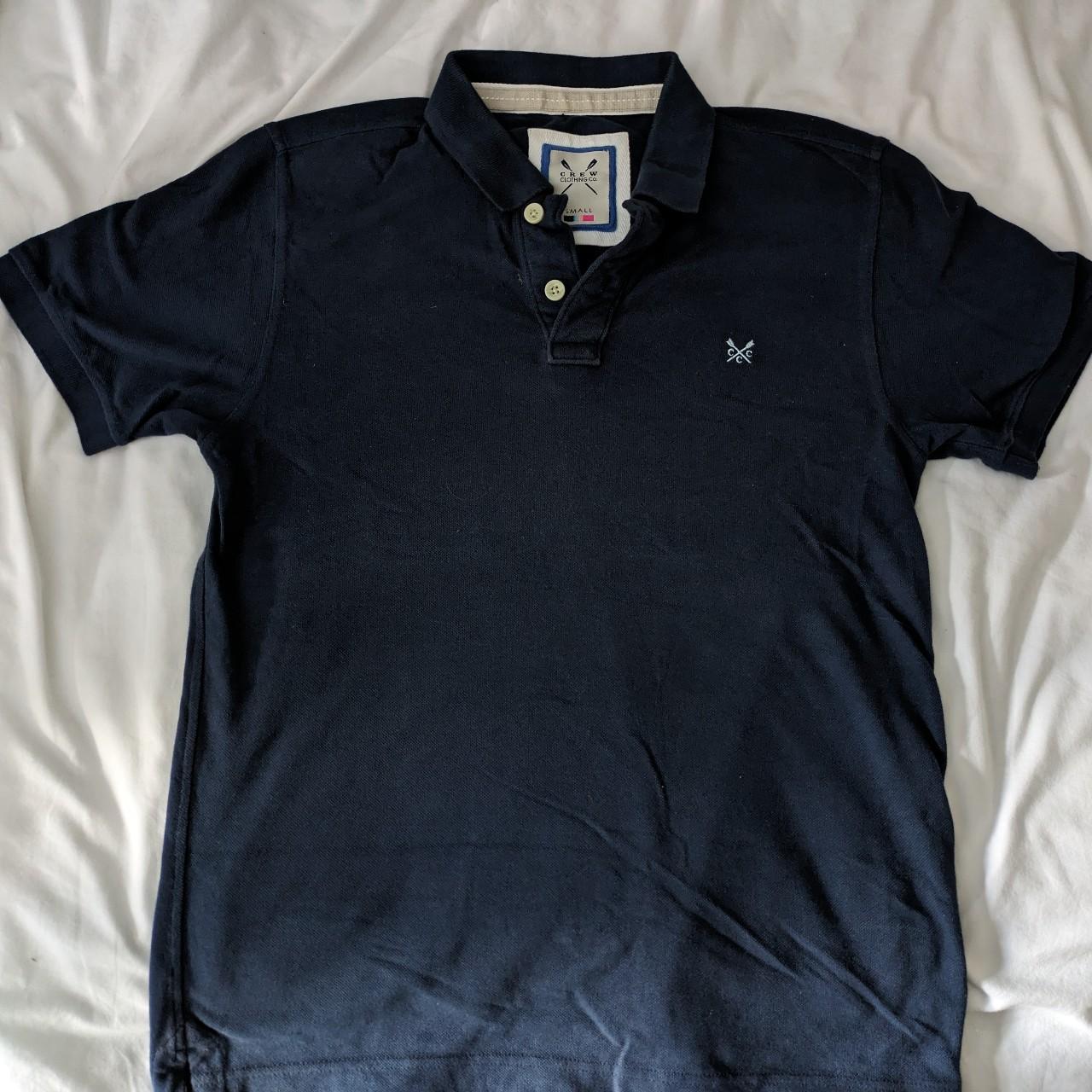 Mens Crew Clothing navy polo shirt. Size small - Depop