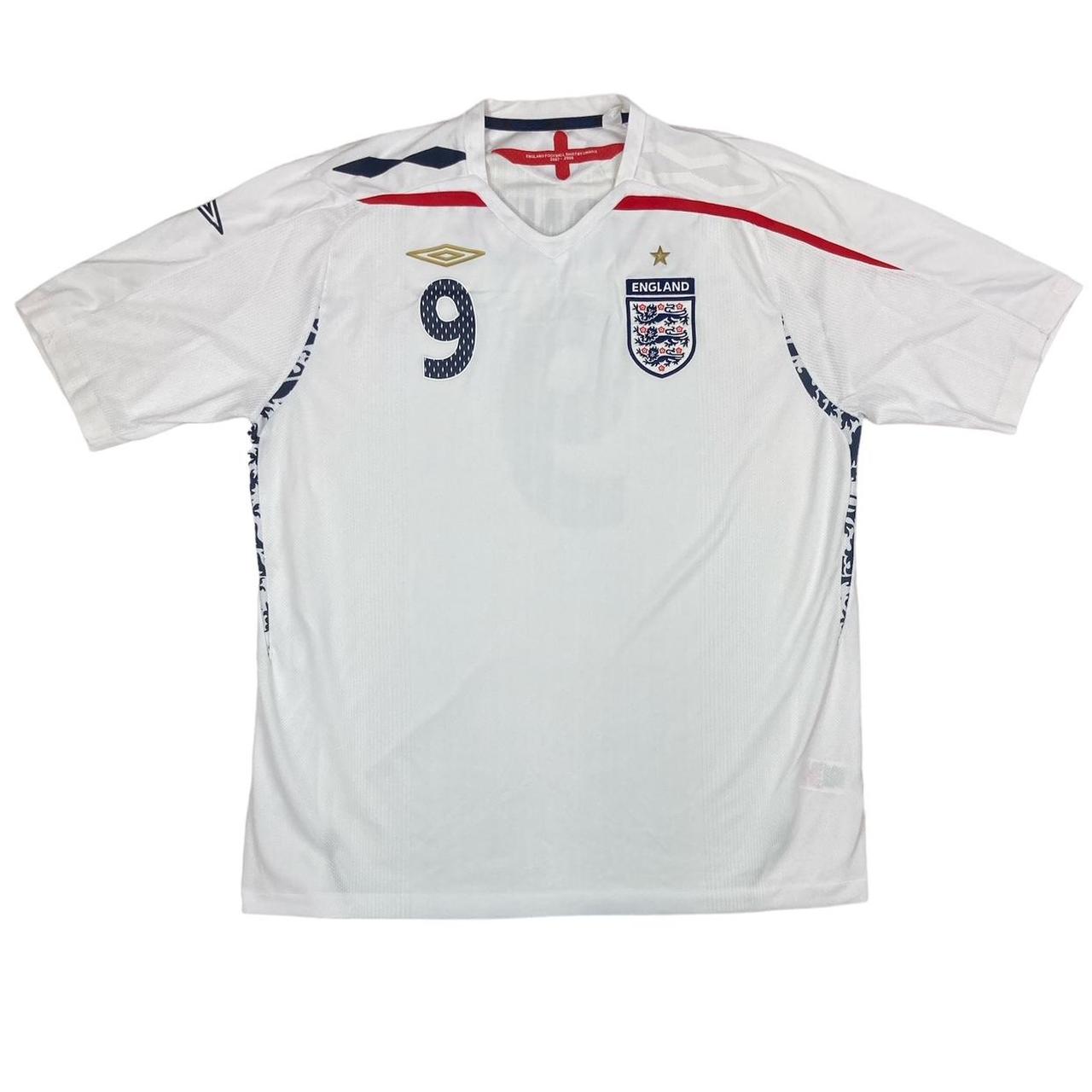 Umbro 2007 - 2009 England White Wayne Rooney... - Depop