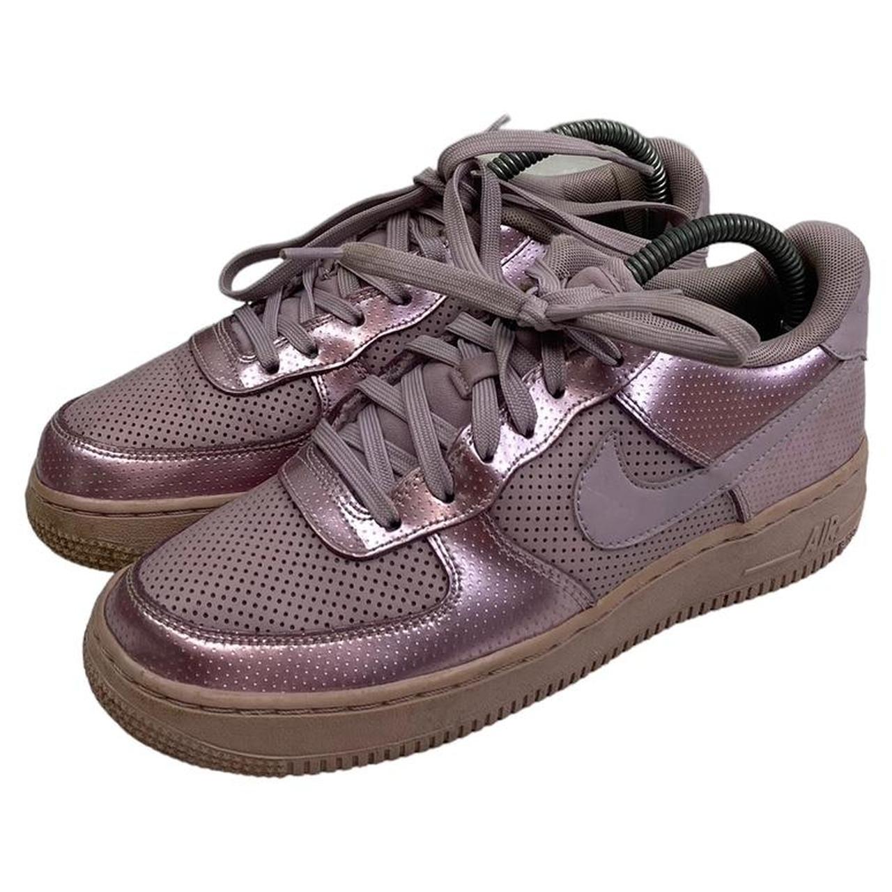 Nike Shiny Pink Air Force 1 Trainers Size Chart Depop