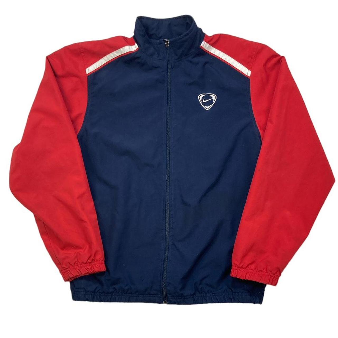 Vintage Nike Navy & Red Track Jacket I Believe the... Depop