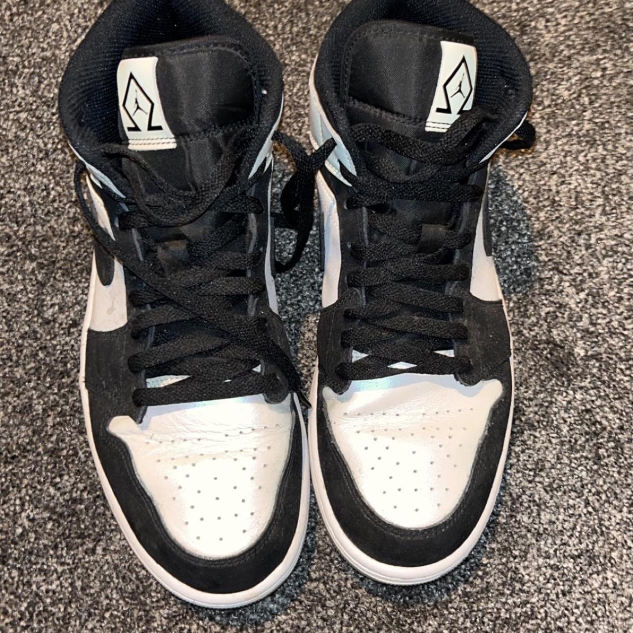 blackand white jordans