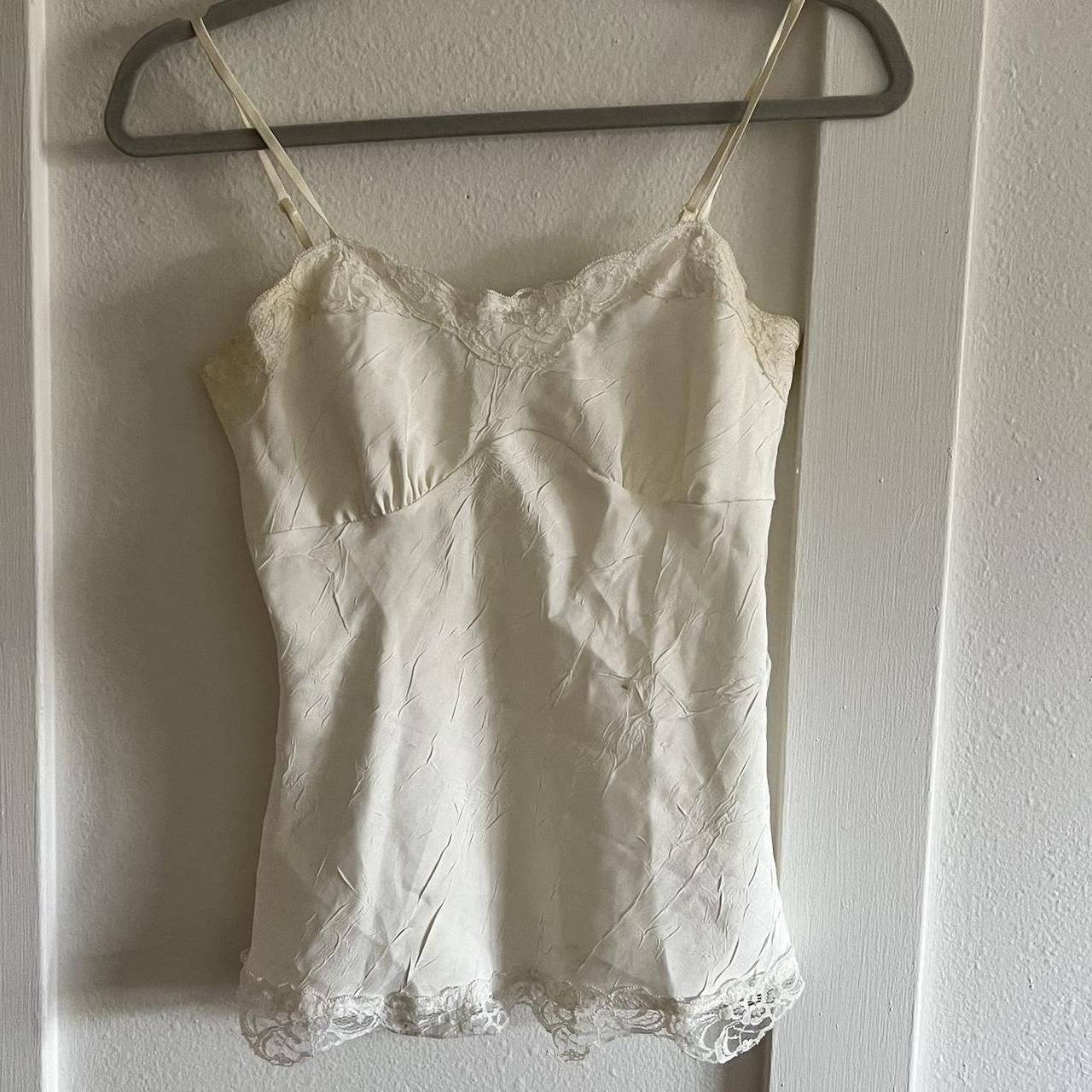 Vintage lace tank top very sex and the city... - Depop