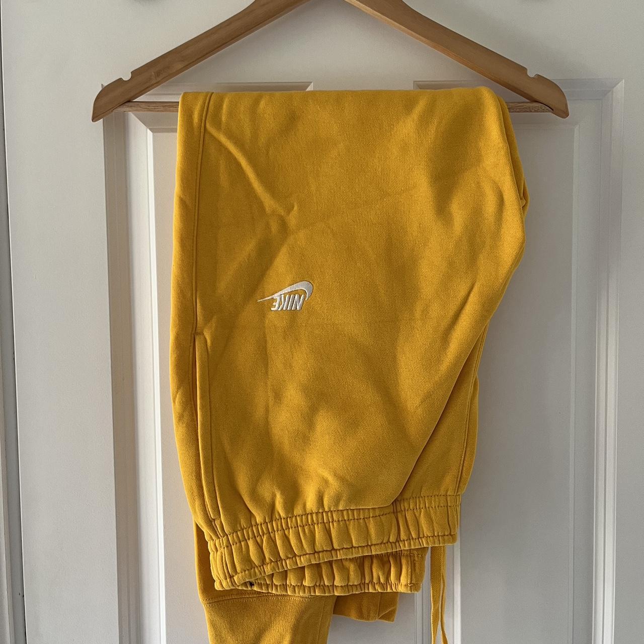 Nike yellow joggers nike Depop