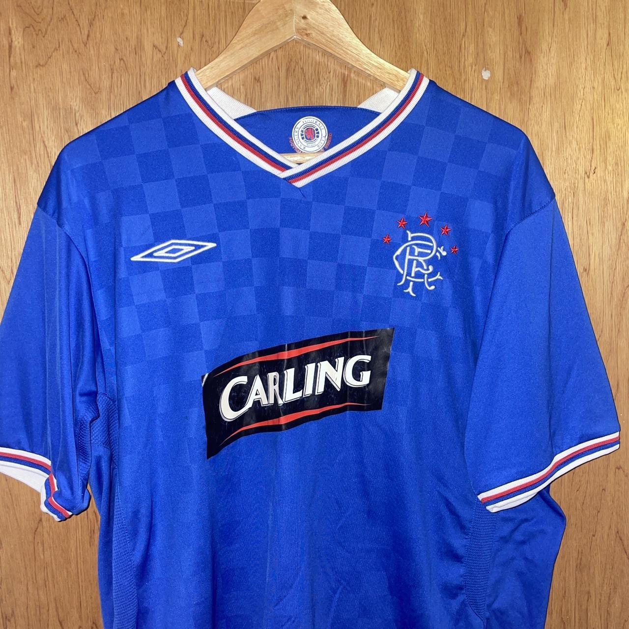 Rangers retro football shirt Size Large fits like... Depop