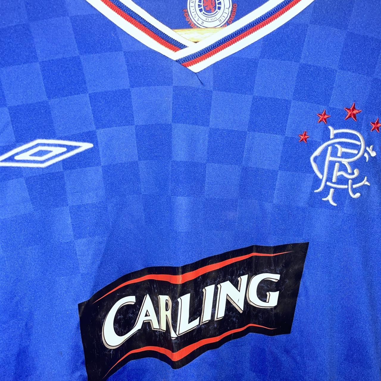 Rangers retro football shirt Size Large fits like... Depop