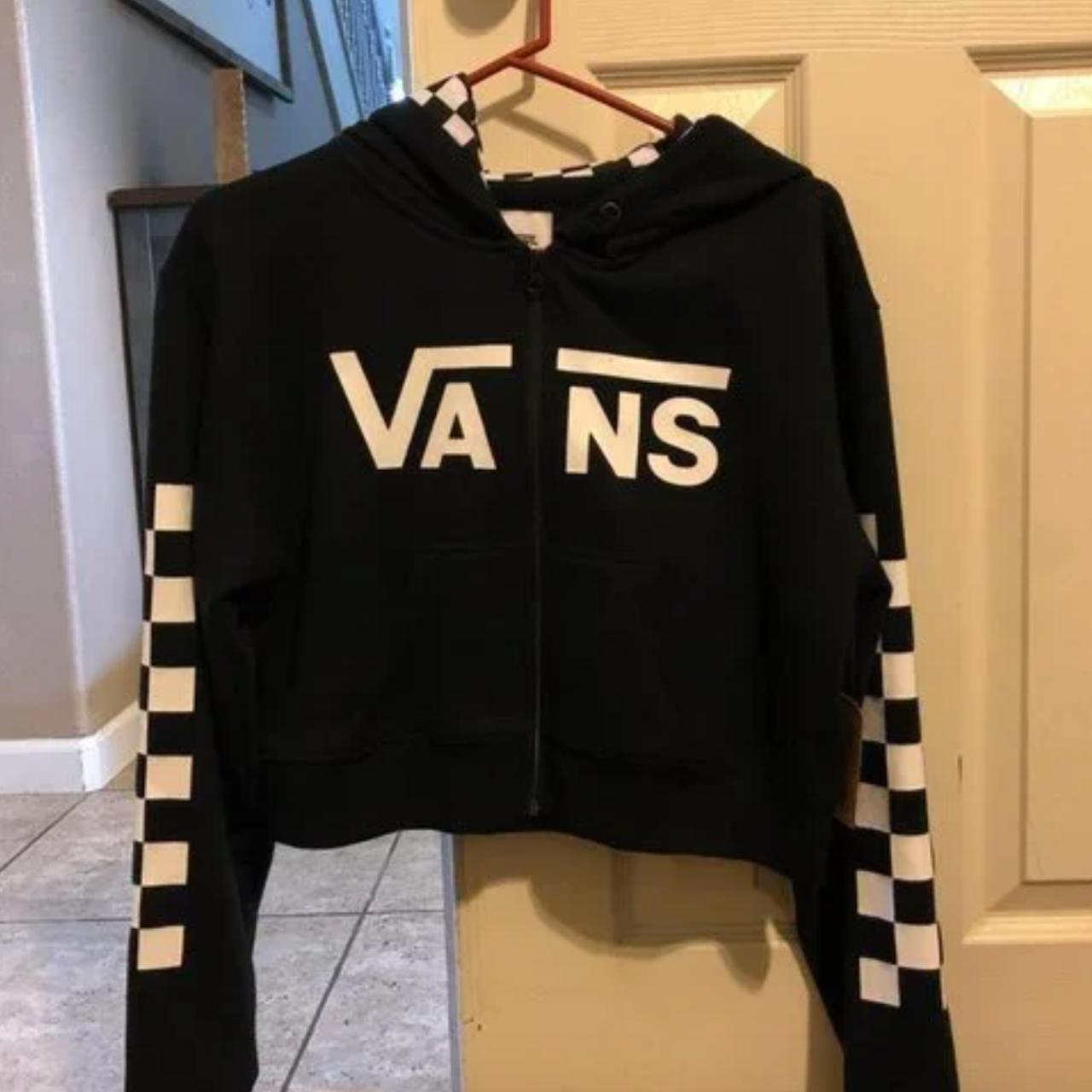 Vans cropped zip hot sale up hoodie